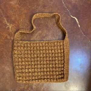 Handmade Knitted Popcorn Shoulder Bag